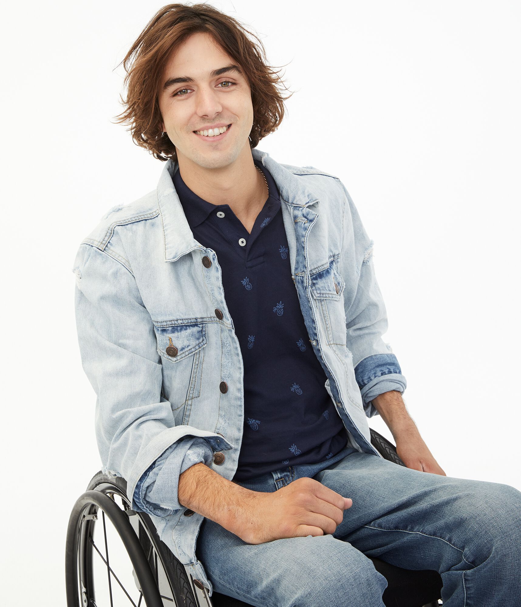 Sketched Pineapple Jersey Polo