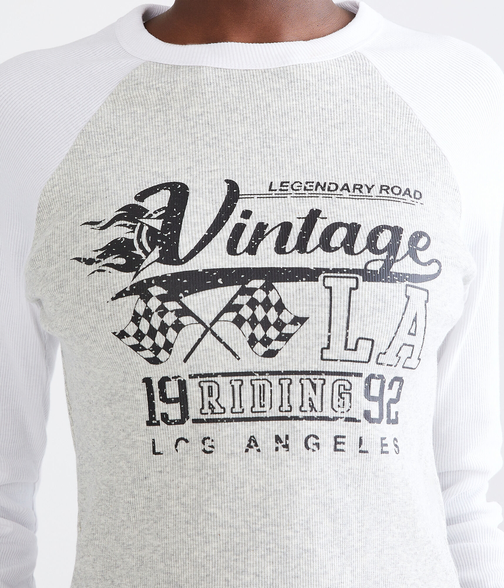Long Sleeve Vintage LA Raglan Graphic Tee