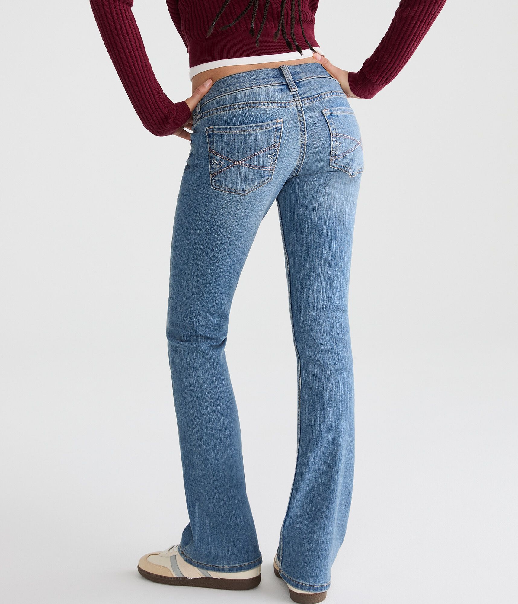 Super Low-Rise Bootcut Star Pocket Jean