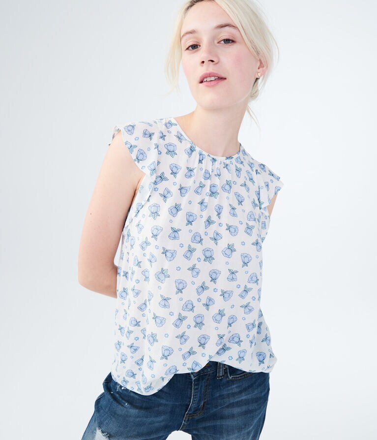 Seed Ruffle Tank Floral Ruffle Tank
