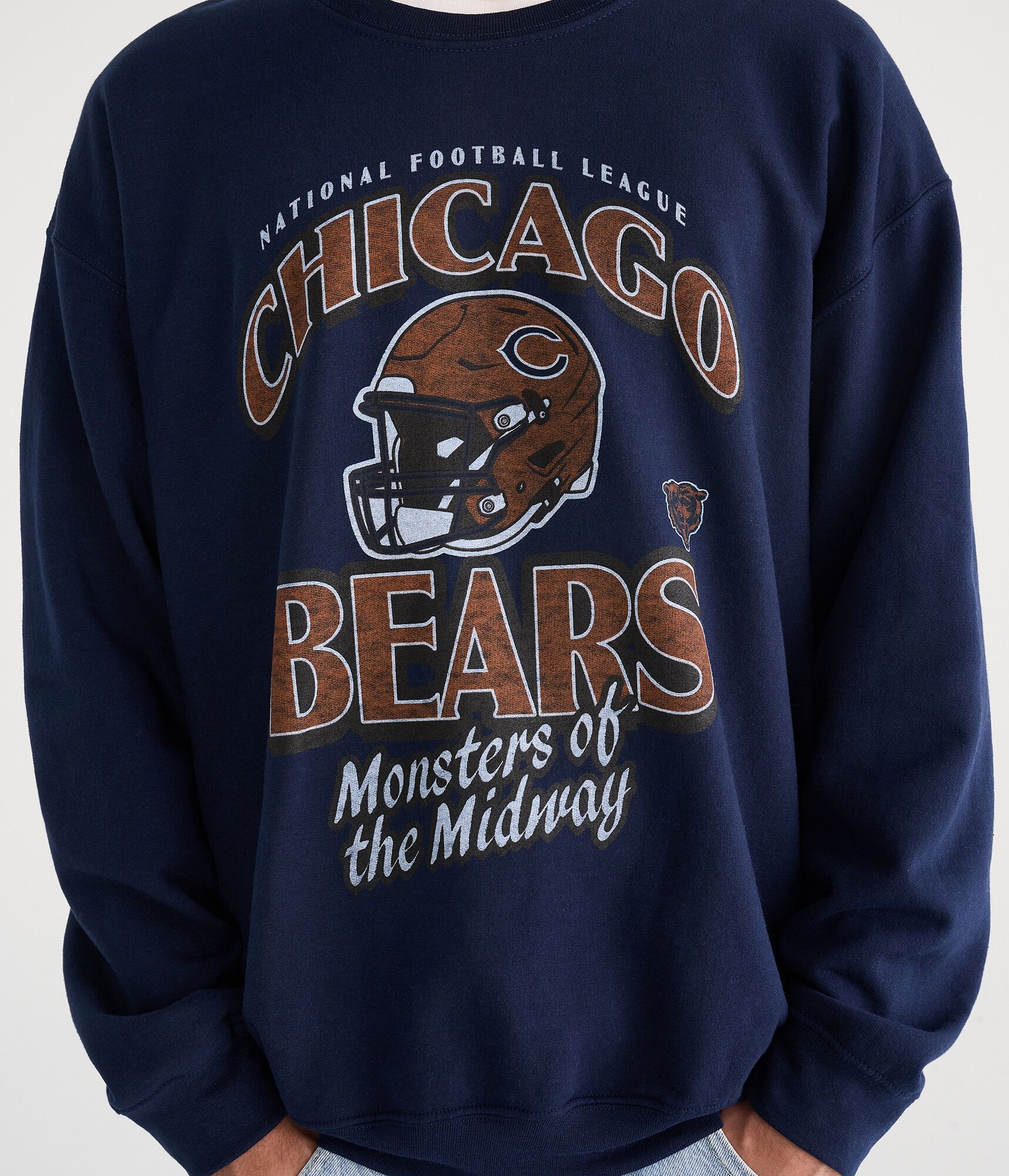 Chicago Bears Helmet Crew Sweatshirt