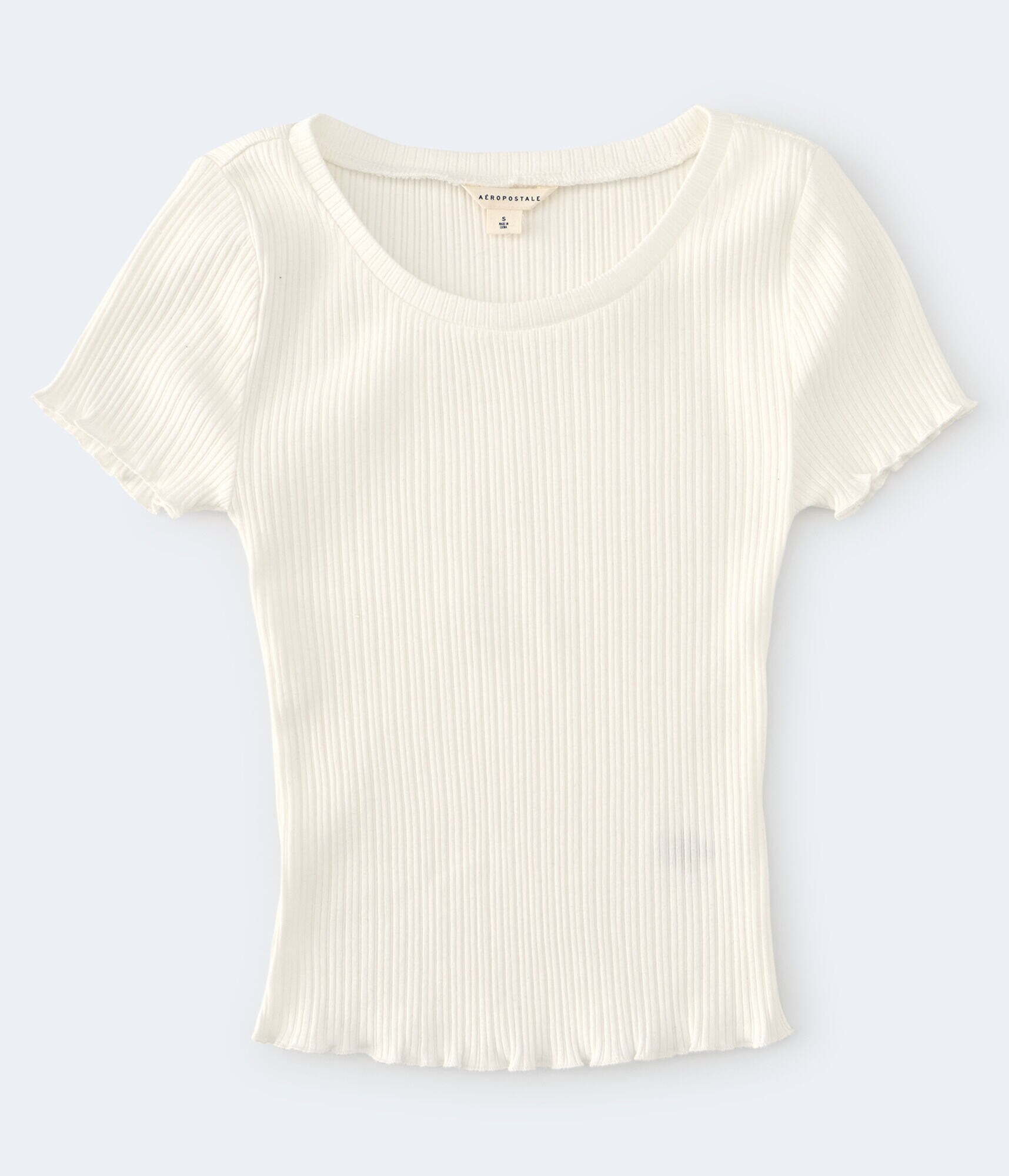 Ribbed Shrunken Tee
