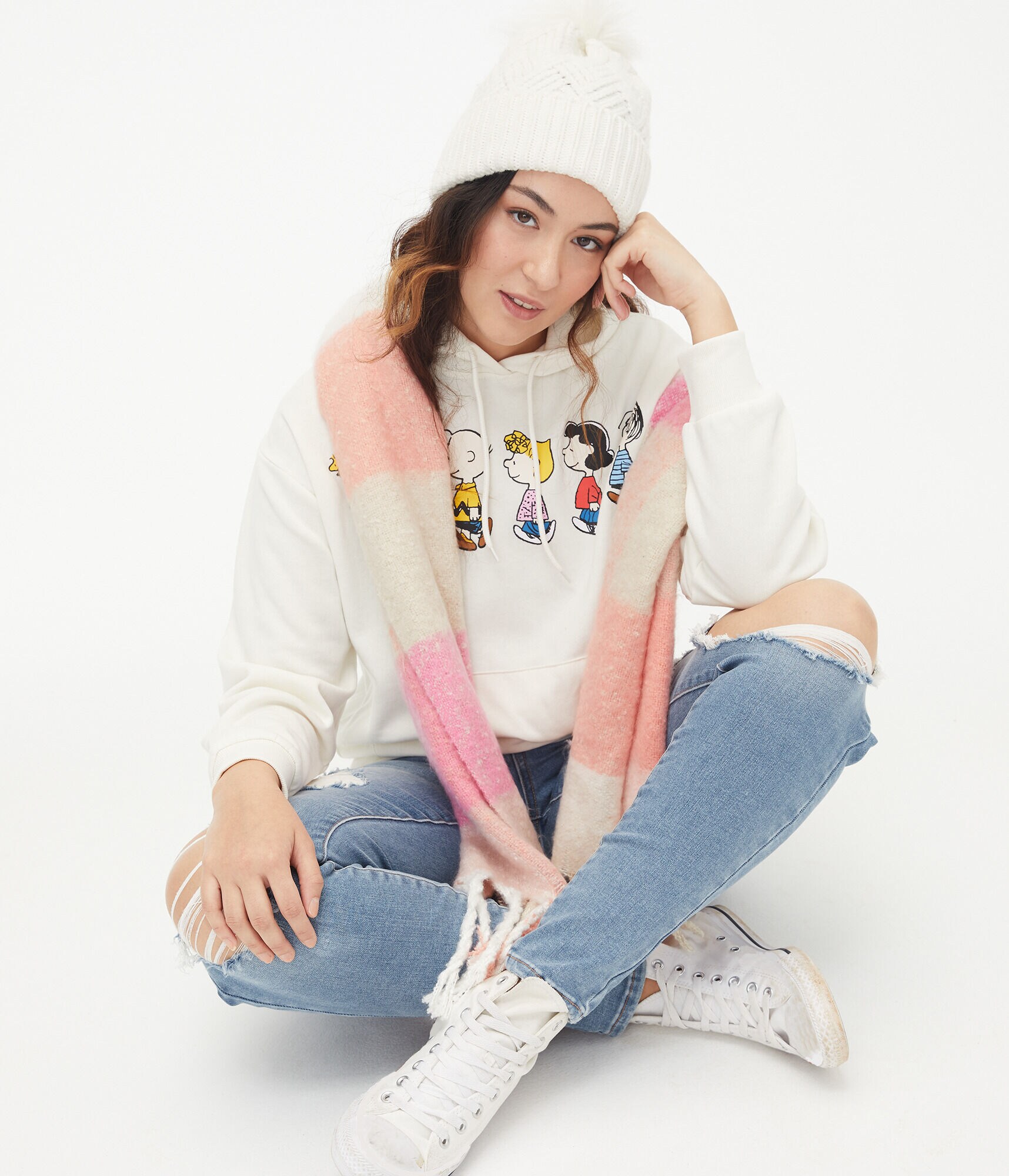 Peanuts Oversized Pullover Hoodie