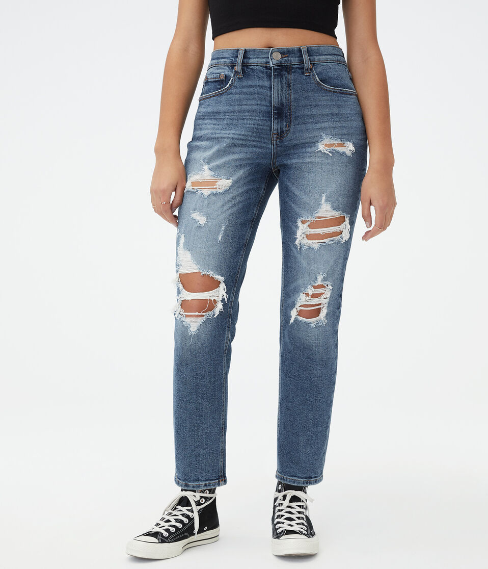 High-Rise Stretch Mom Jean