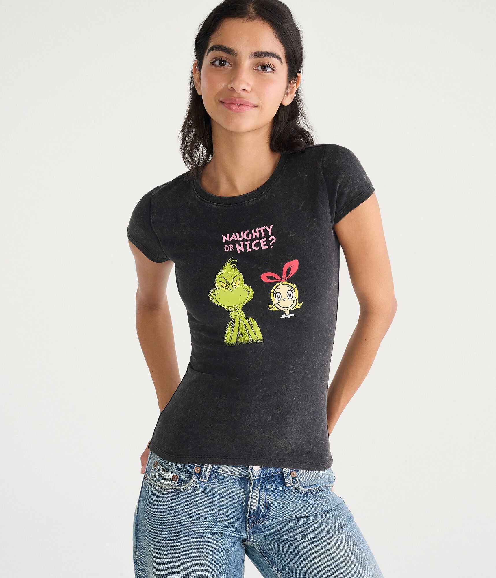 The Grinch Naughty Or Nice Graphic Baby Tee