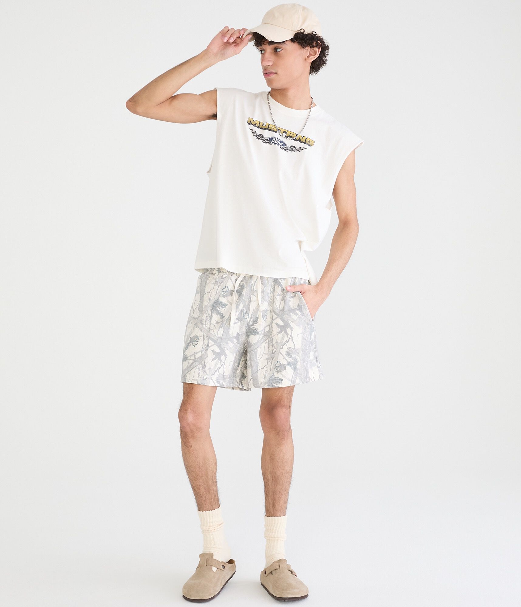 Cloud Soft Forest Camo Fleece Shorts