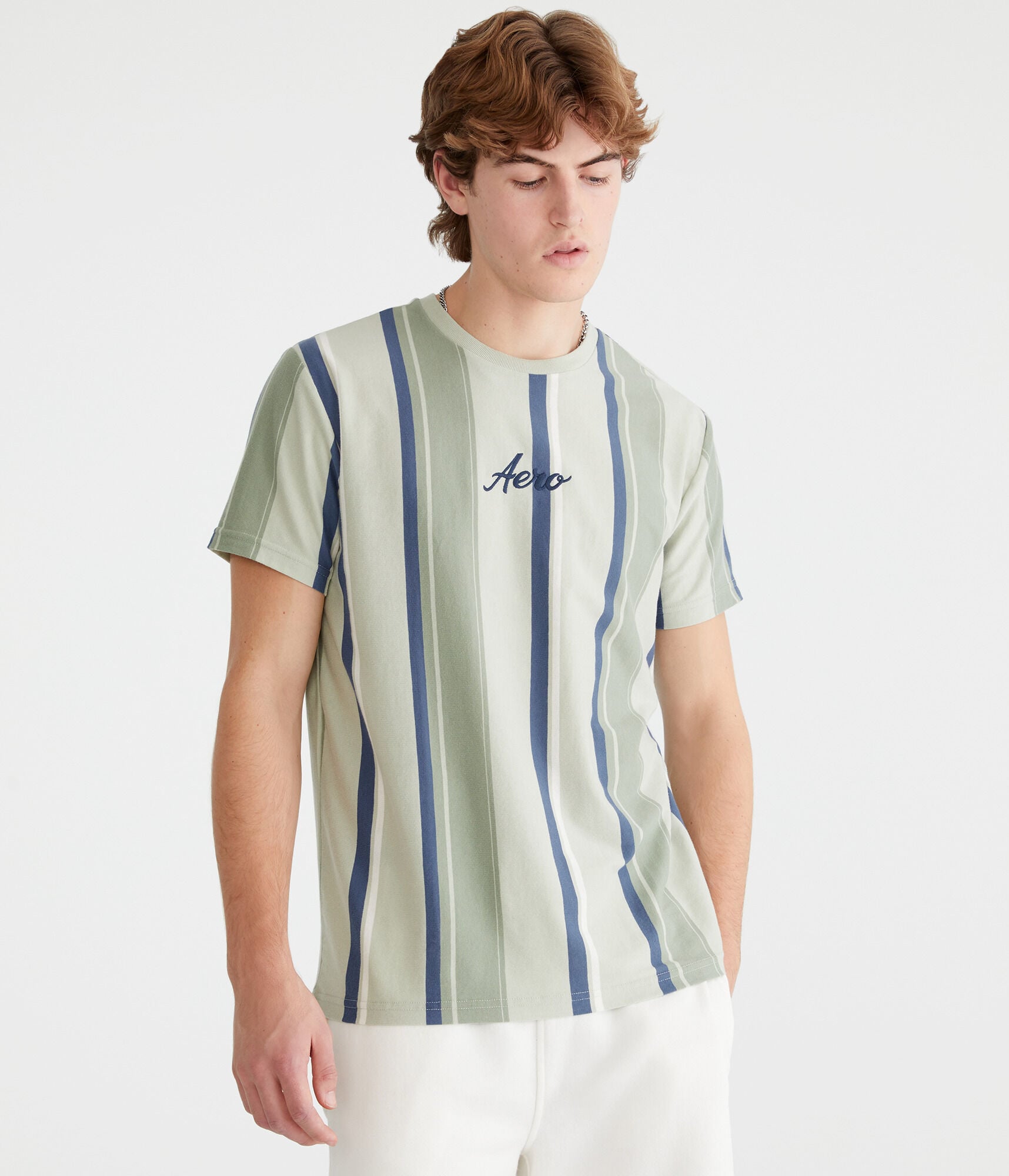 Aero Vertical Stripe Graphic Tee