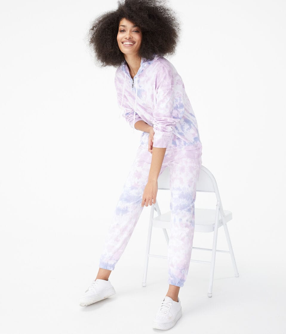 Tie-Dye Oversized Full-Zip Hoodie