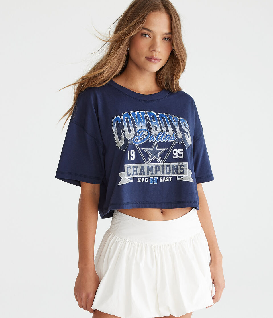 Dallas Cowboys Cropped Boyfriend Graphic Tee