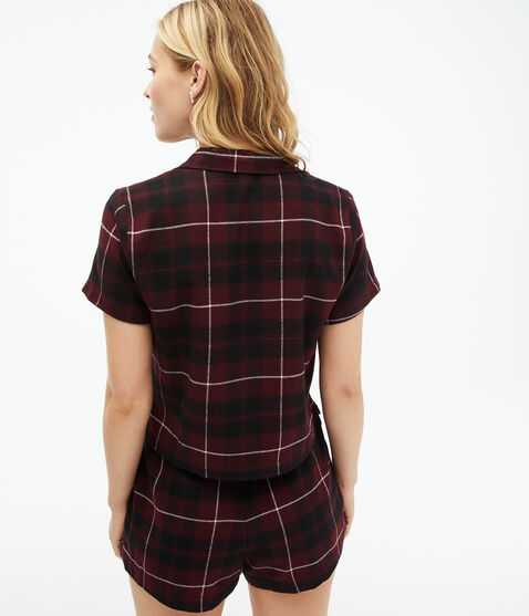Plaid Cozy Flannel Sleep Shirt