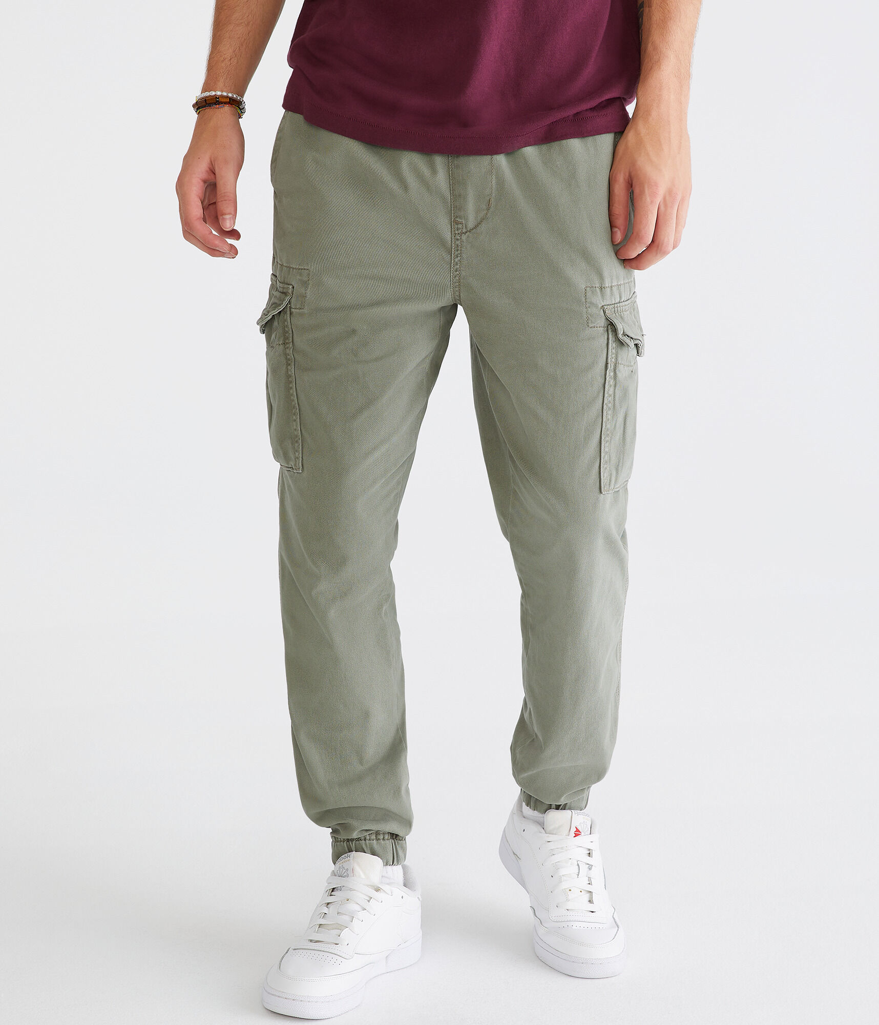 Twill cargo joggers mens clearance