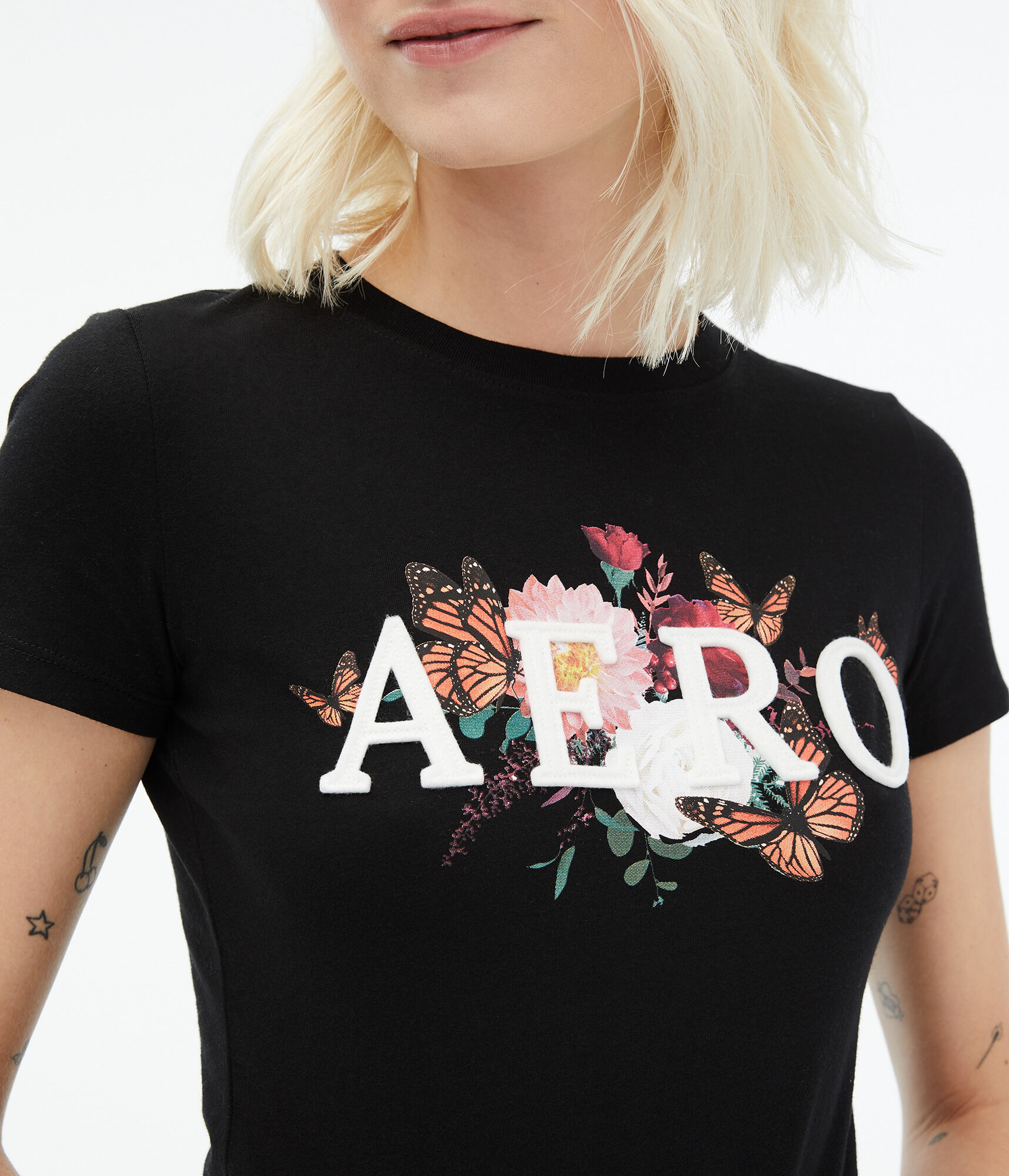Aero Butterflies Appliqu&eacute; Graphic Tee