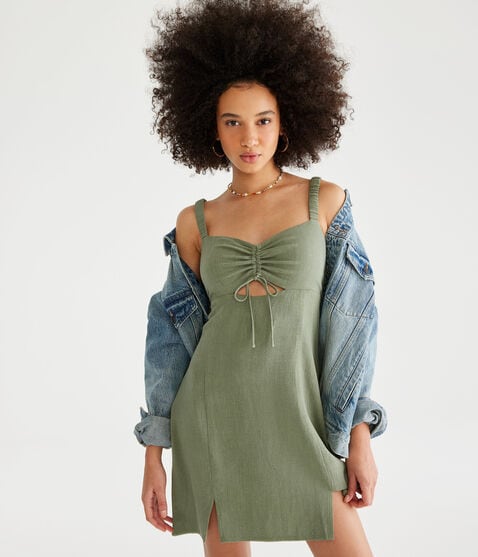 Solid Sweetheart Cinched Sheath Dress