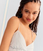 Demetra for Aero Striped Linen Babydoll Top