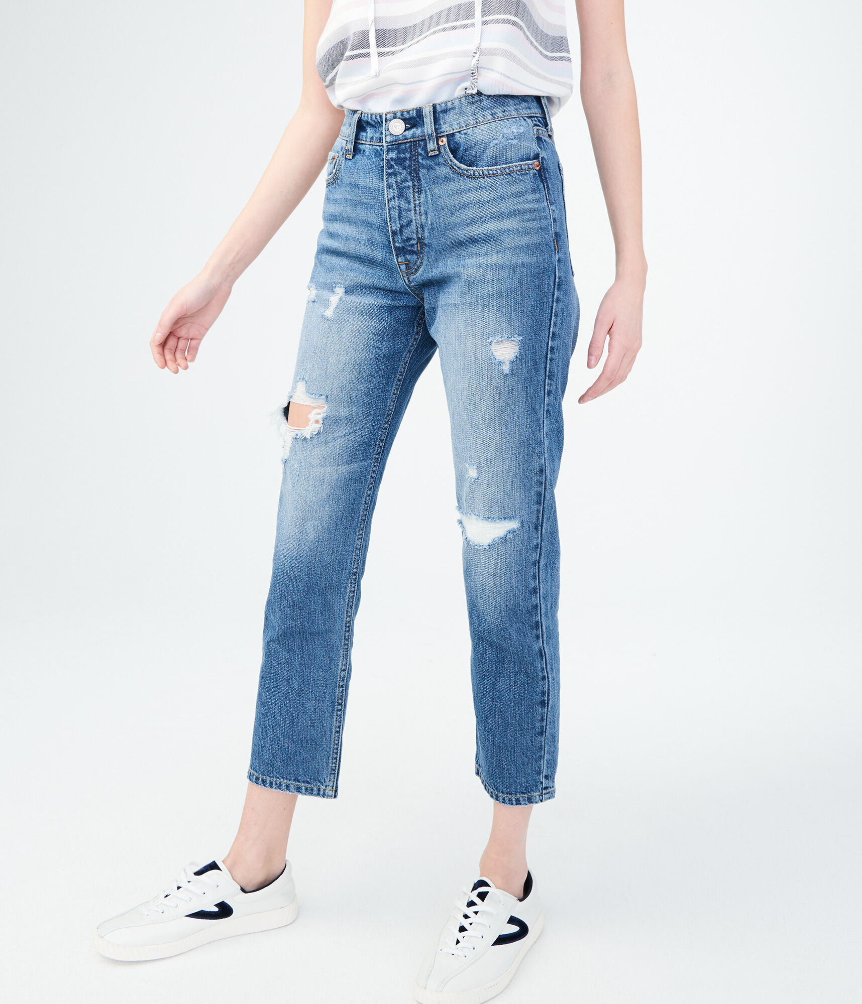 High-Waisted Cheeky Skinny Crop Jean
