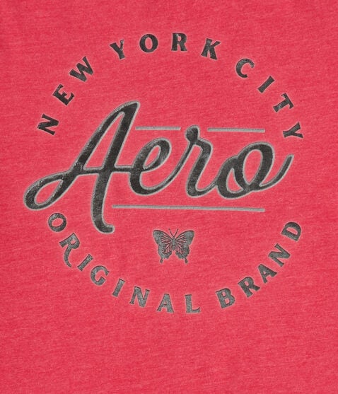Aero Script Butterfly Foil Graphic Tee Aero Script Butterfly Foil Graphic Tee
