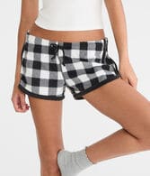 Buffalo Plaid Polyfleece Sleep Shorts