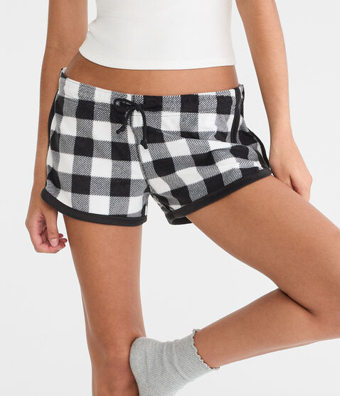 Buffalo Plaid Polyfleece Sleep Shorts Buffalo Plaid Polyfleece Sleep Shorts