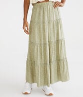 Floral Tiered Maxi Skirt