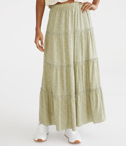 Floral Tiered Maxi Skirt Floral Tiered Maxi Skirt