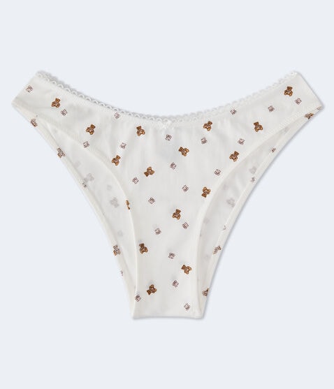 Printed Picot-Trim Cheeky Printed Picot-Trim Cheeky