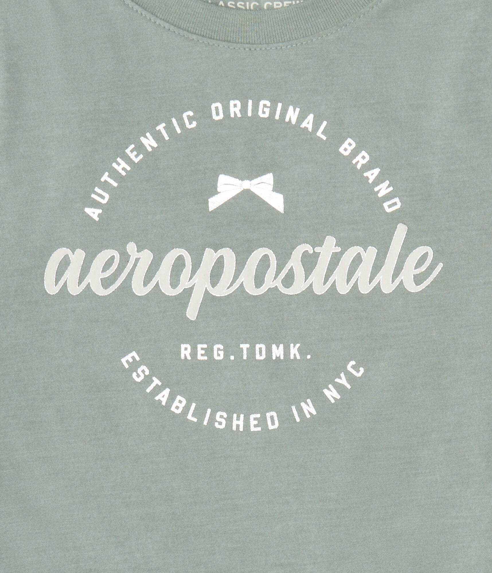 Aeropostale Bow Circle Foil Graphic Tee