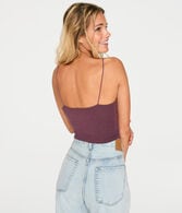Seriously Soft Glitter Cropped Bungee Cami