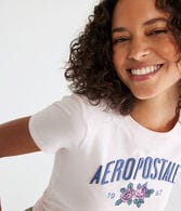Aeropostale Rose Appliqué Graphic Tee