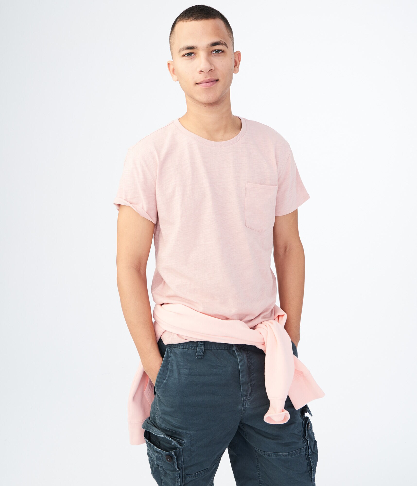 Solid Longline Pocket Tee