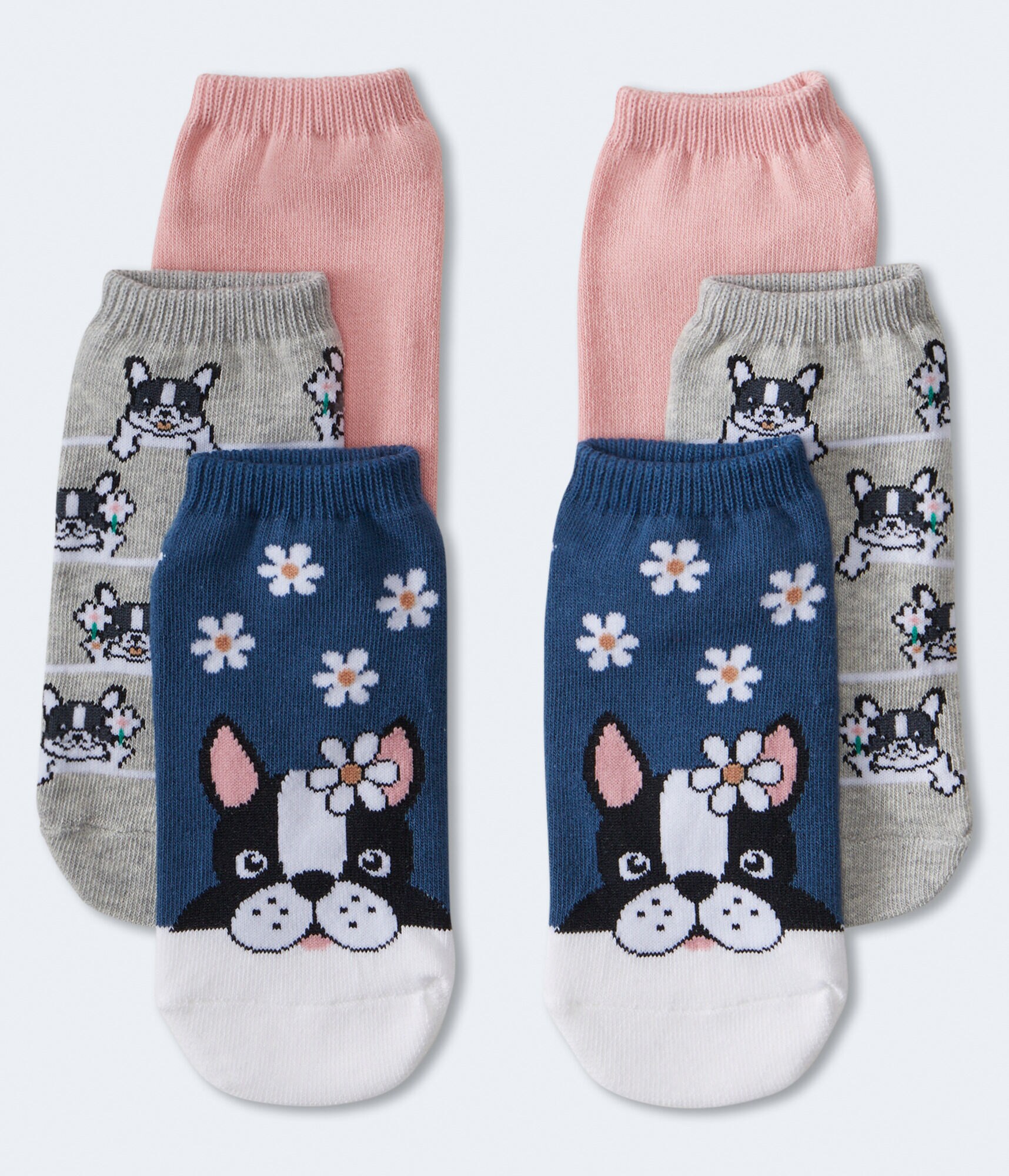 French Bulldog Ankle Sock 3-Pack