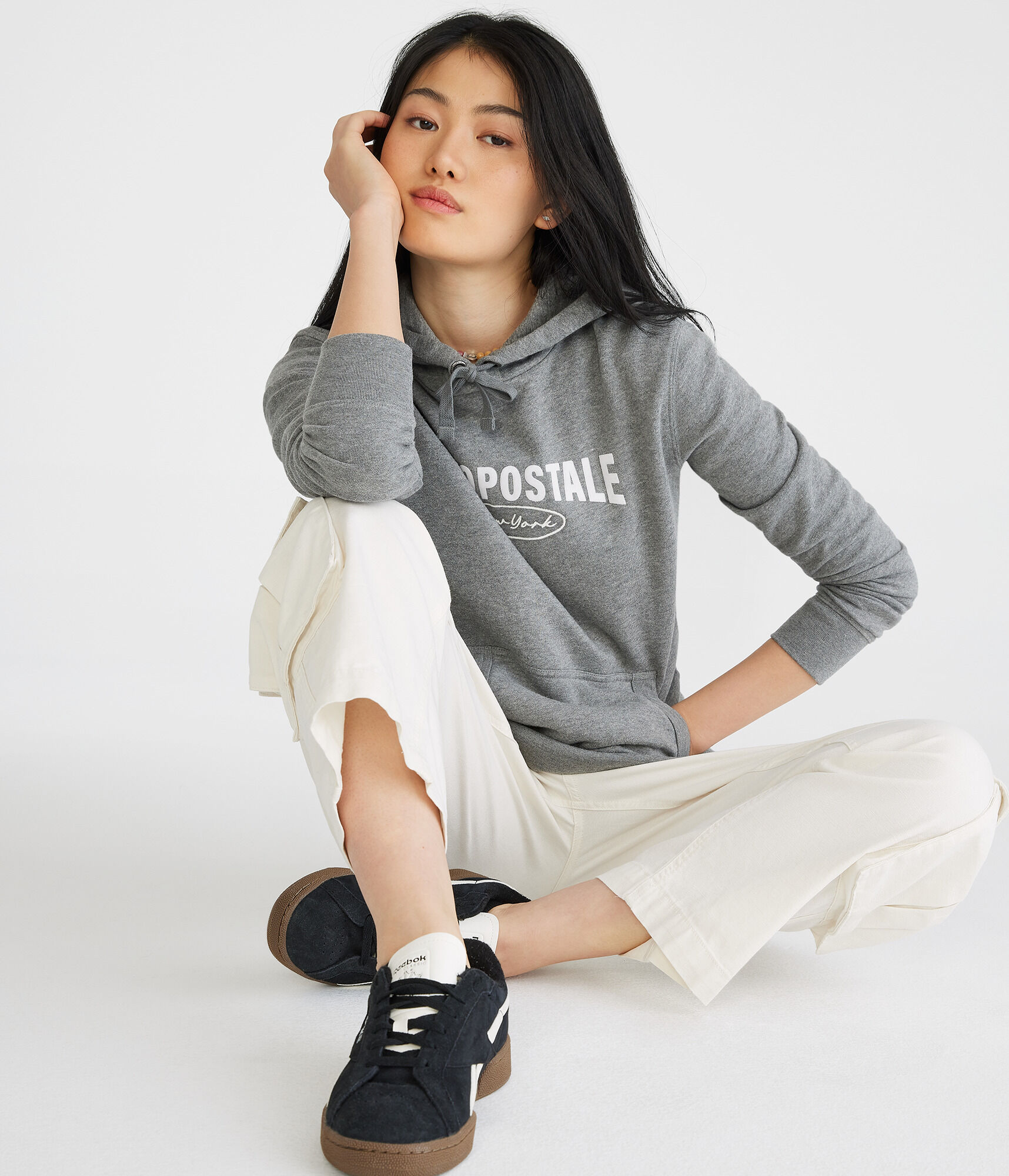 Aeropostale New York Oval Pullover Hoodie