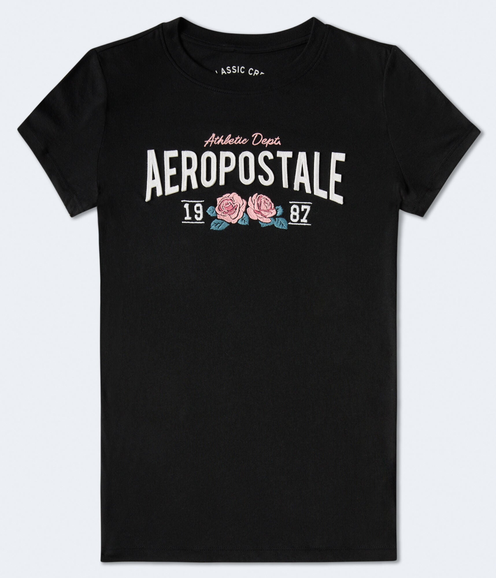 Aeropostale 1987 Rose Appliqu&eacute; Graphic Tee