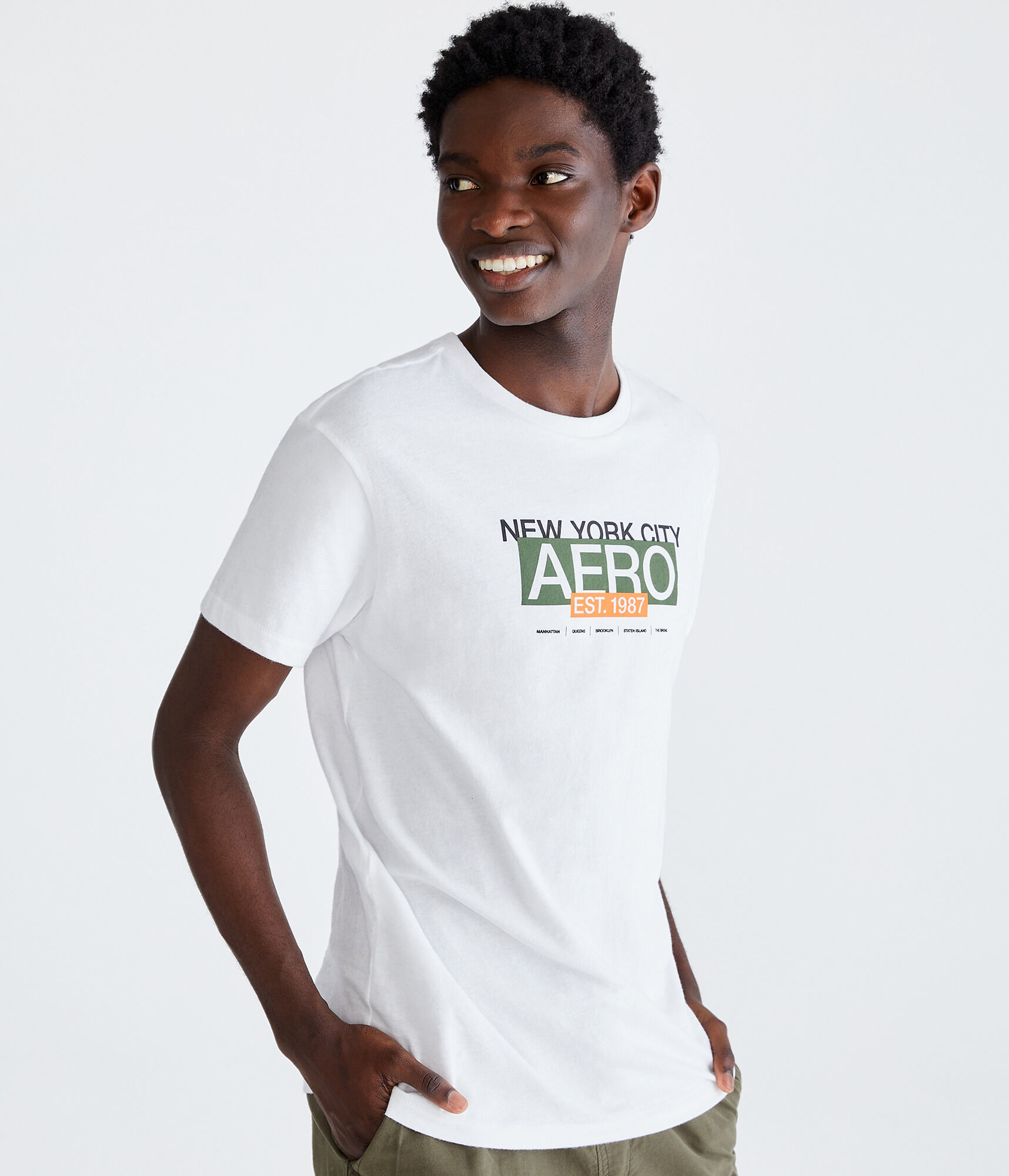 Aero New York City Box Logo Graphic Tee