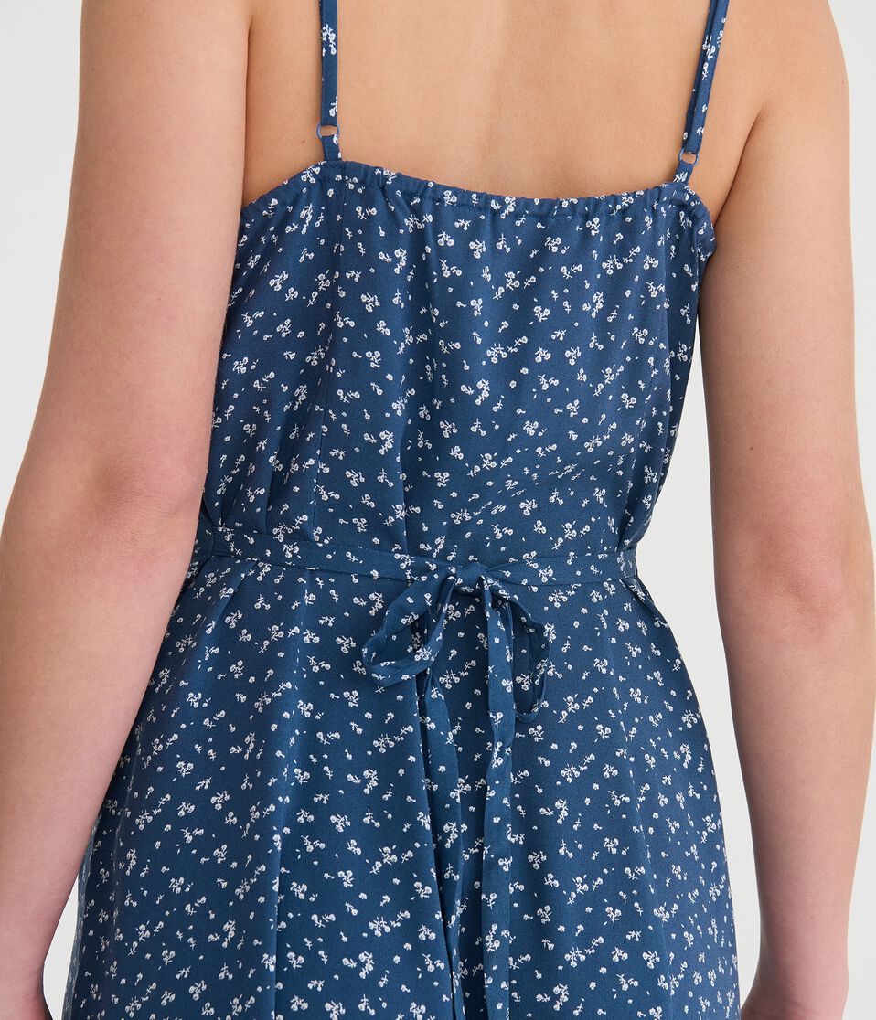 Floral Square-Neck Button-Front Midi Dress Floral Square-Neck Button-Front Midi Dress