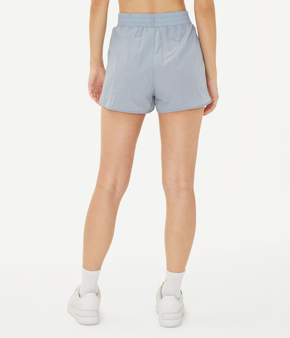 High-Rise Windbreaker Shorts