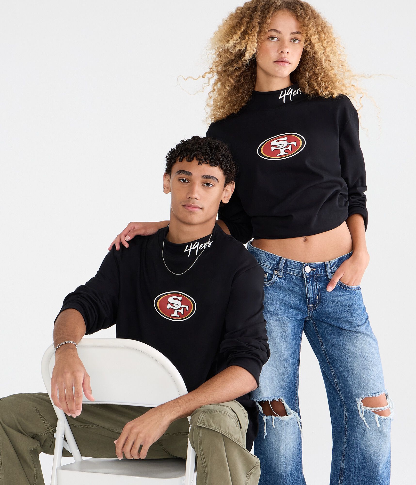 Long Sleeve San Francisco 49ers Mock-Neck Tee