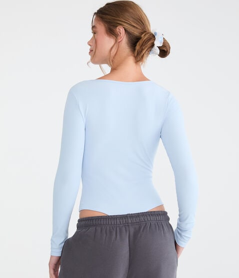 Long Sleeve Henley Bodysuit Long Sleeve Henley Bodysuit