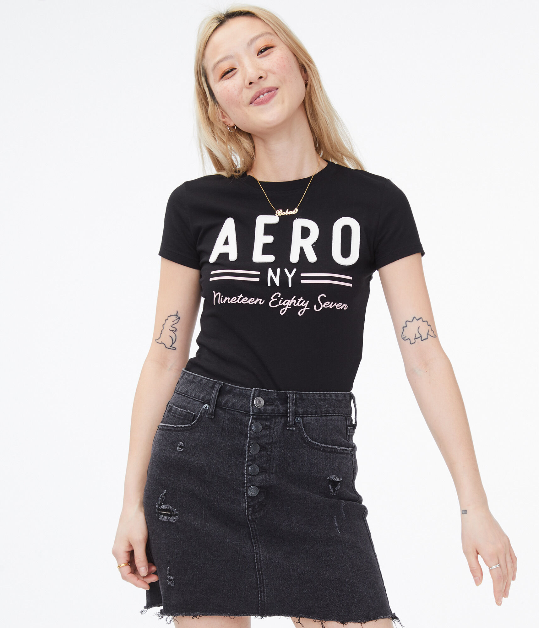 Aero NY Stripe Graphic Tee
