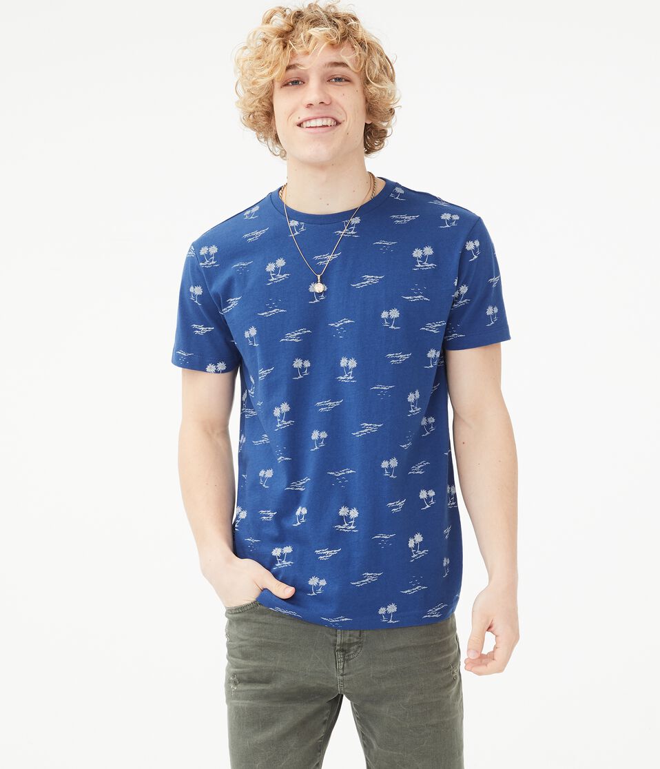 Palm Tree Waves Graphic Tee