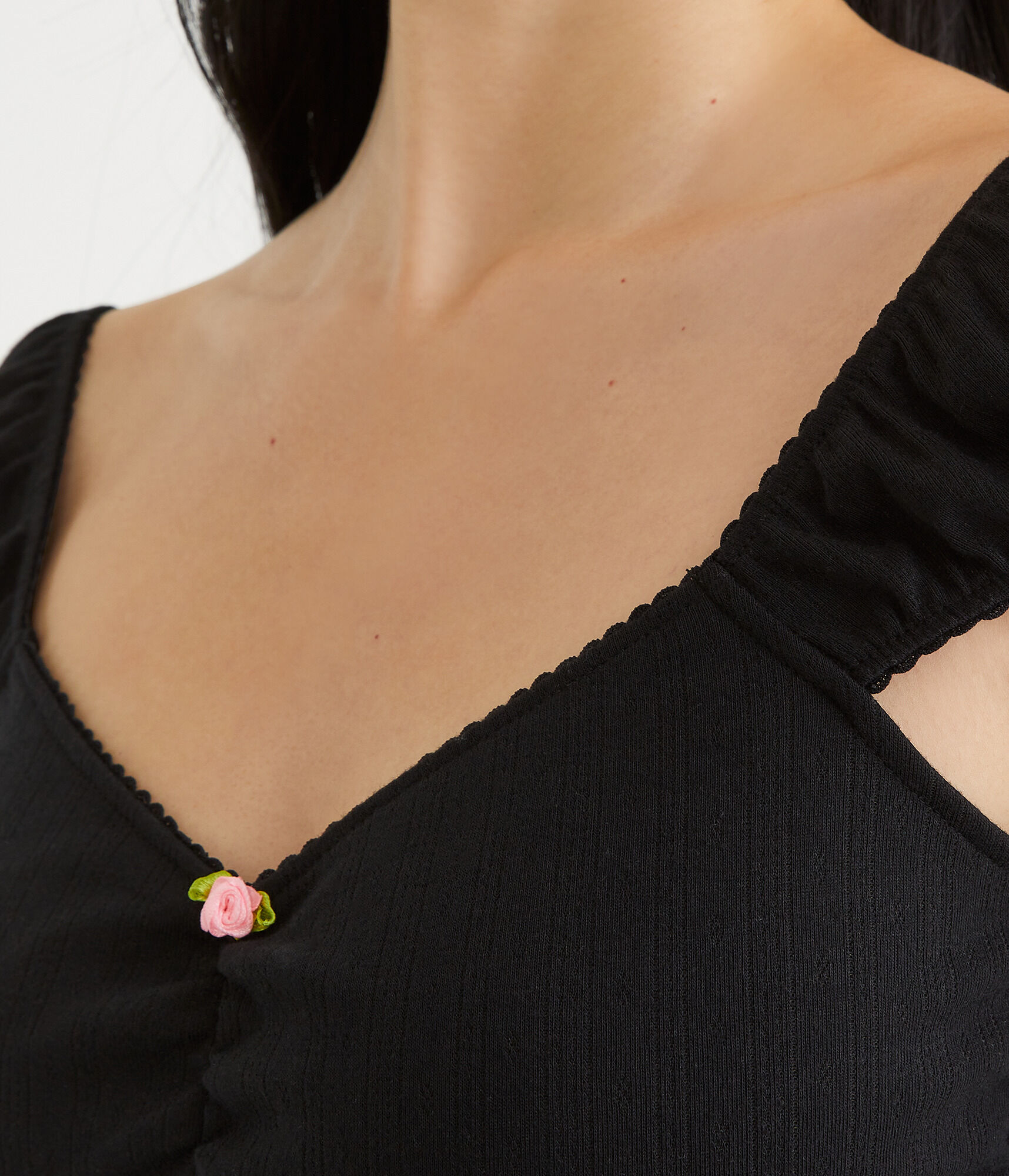 Solid Sweetheart Pointelle Fit &amp; Flare Dress