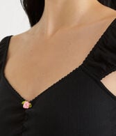 Solid Sweetheart Pointelle Fit & Flare Dress