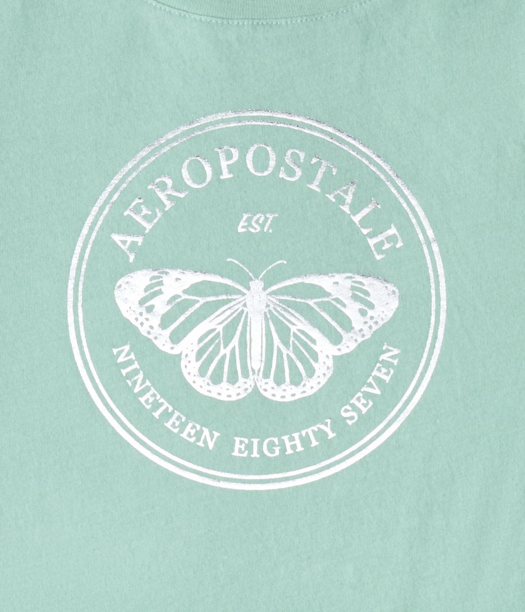Aeropostale Butterfly Foil Graphic Tee