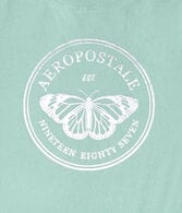 Aeropostale Butterfly Foil Graphic Tee