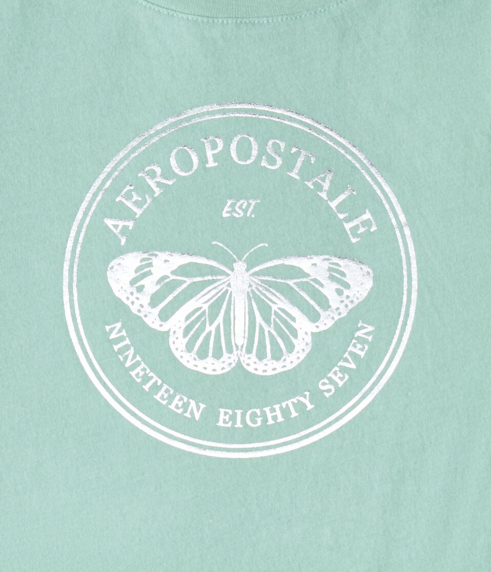Aeropostale Butterfly Foil Graphic Tee