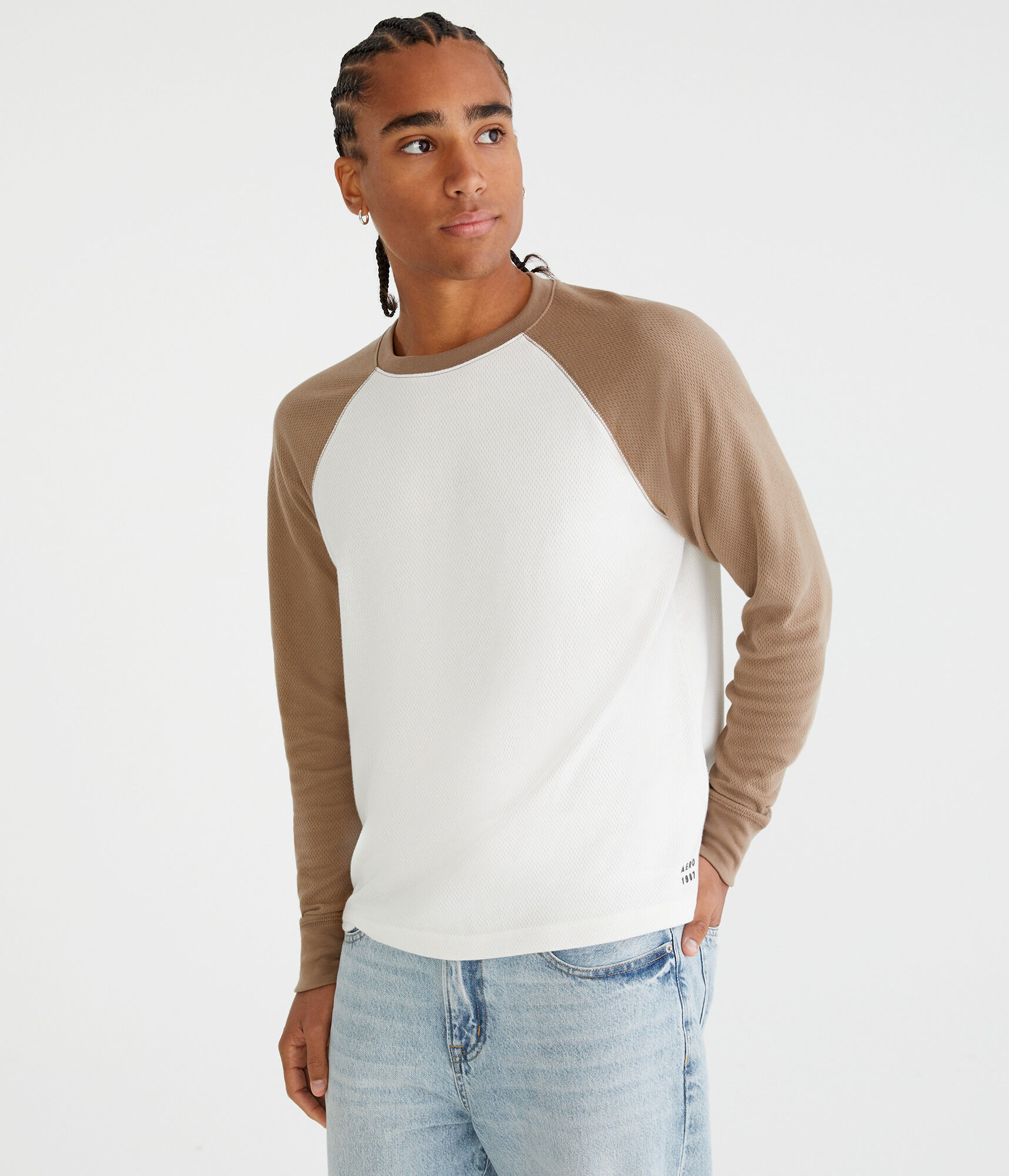 Long Sleeve Aero 1987 Raglan Thermal Crew Tee