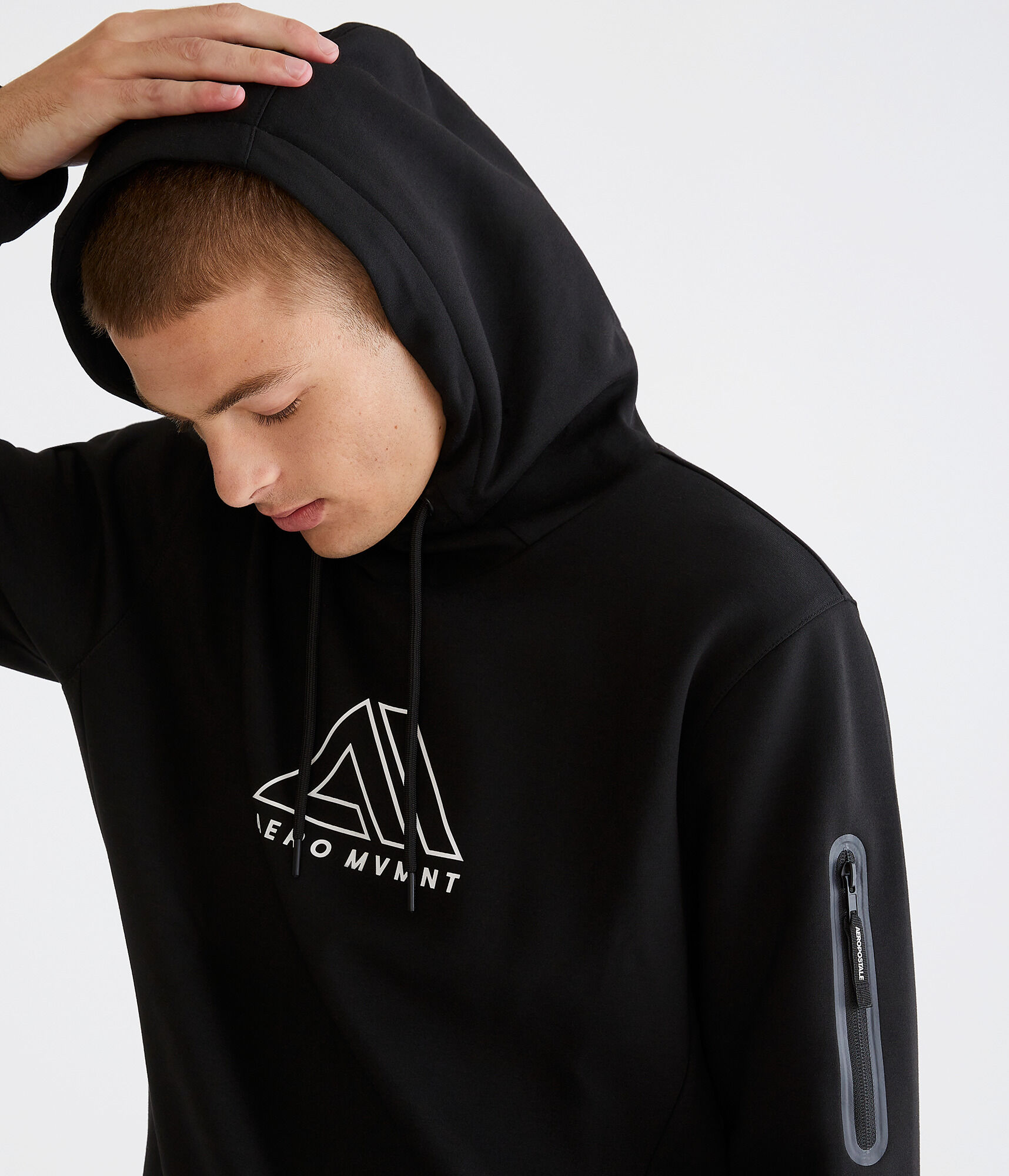 Hoodie Sudaderas Aeropostale Aero MVMNT Tech Fleece Pullover