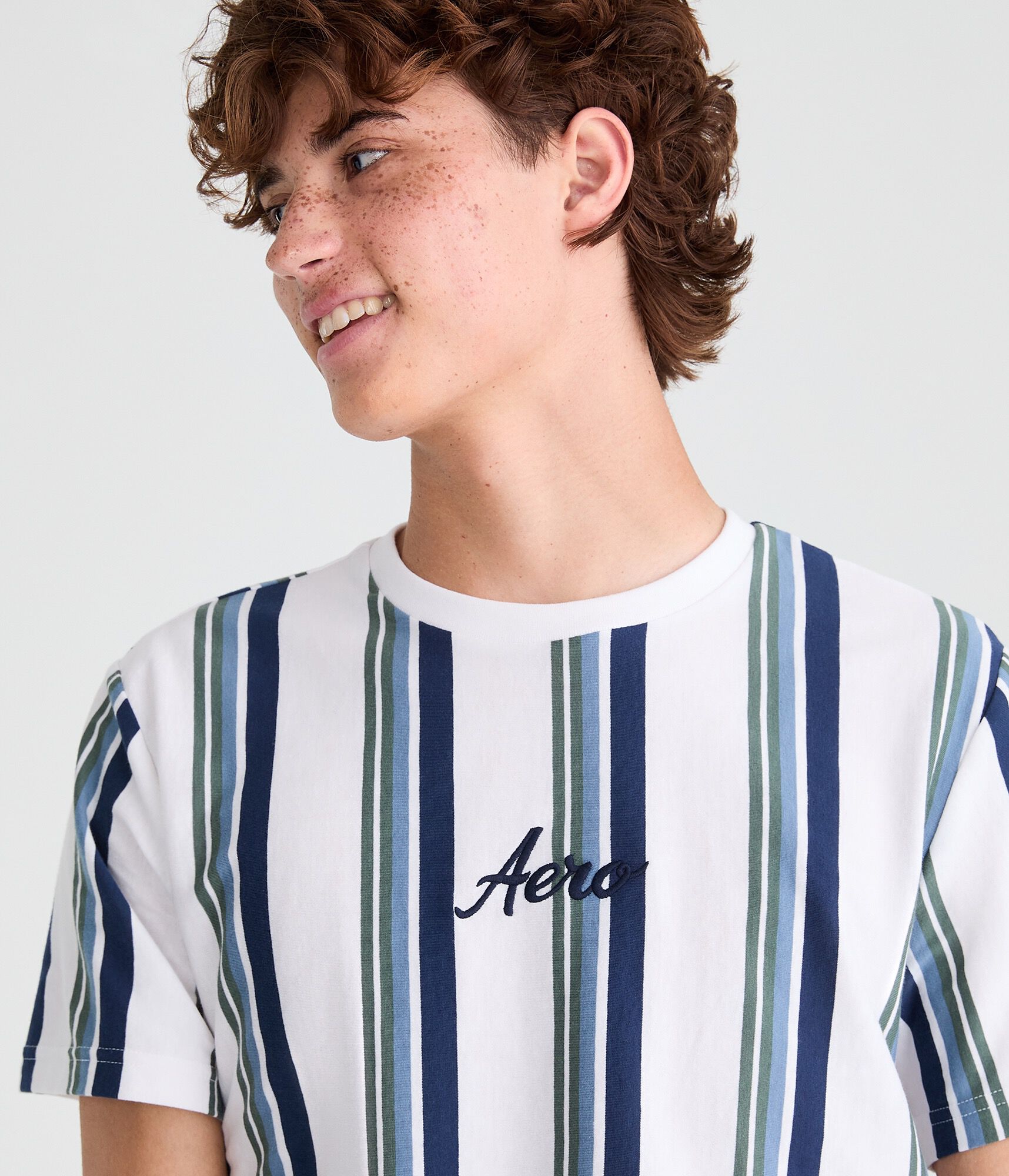 Vertical Stripe Logo Graphic Tee