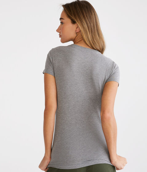 Aeropostale Rose Box Logo Graphic Tee