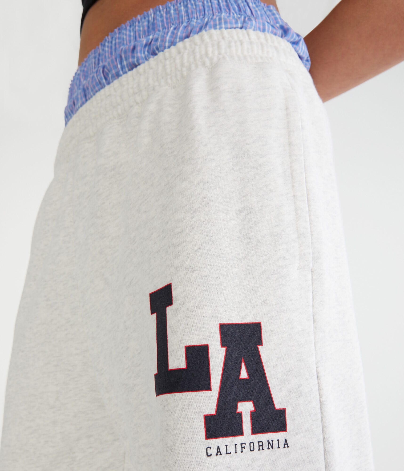LA California Mid-Rise Wide Leg Sweatpants