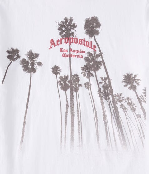 Aeropostale Gothic Palms Graphic Tee